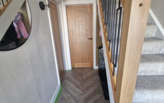 Hallway Transformed hallway in the garage conversion project in Fenton, Stoke-on-Trent